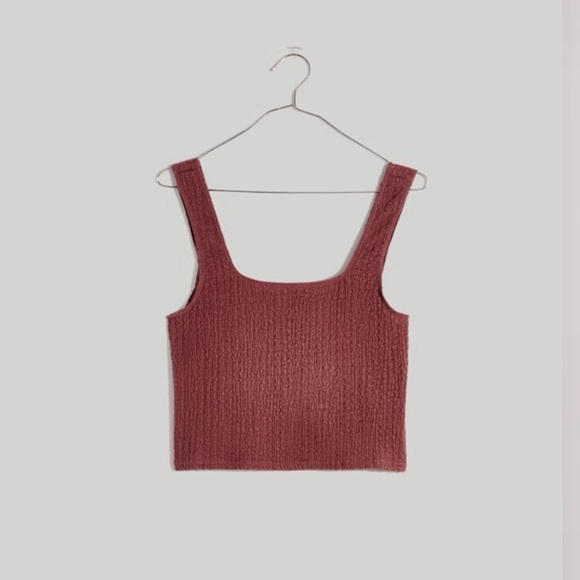 Madewell Tops - Madewell Popcorn Knit Tank Top Fig | Textured Summer Layering Top | Size Large